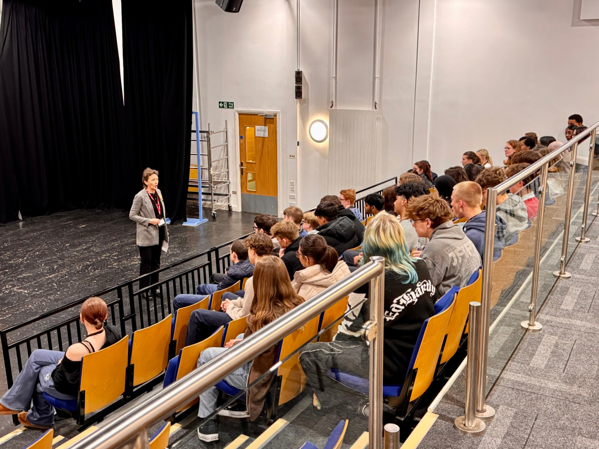 Young people listening during a Becky’s Button workshop